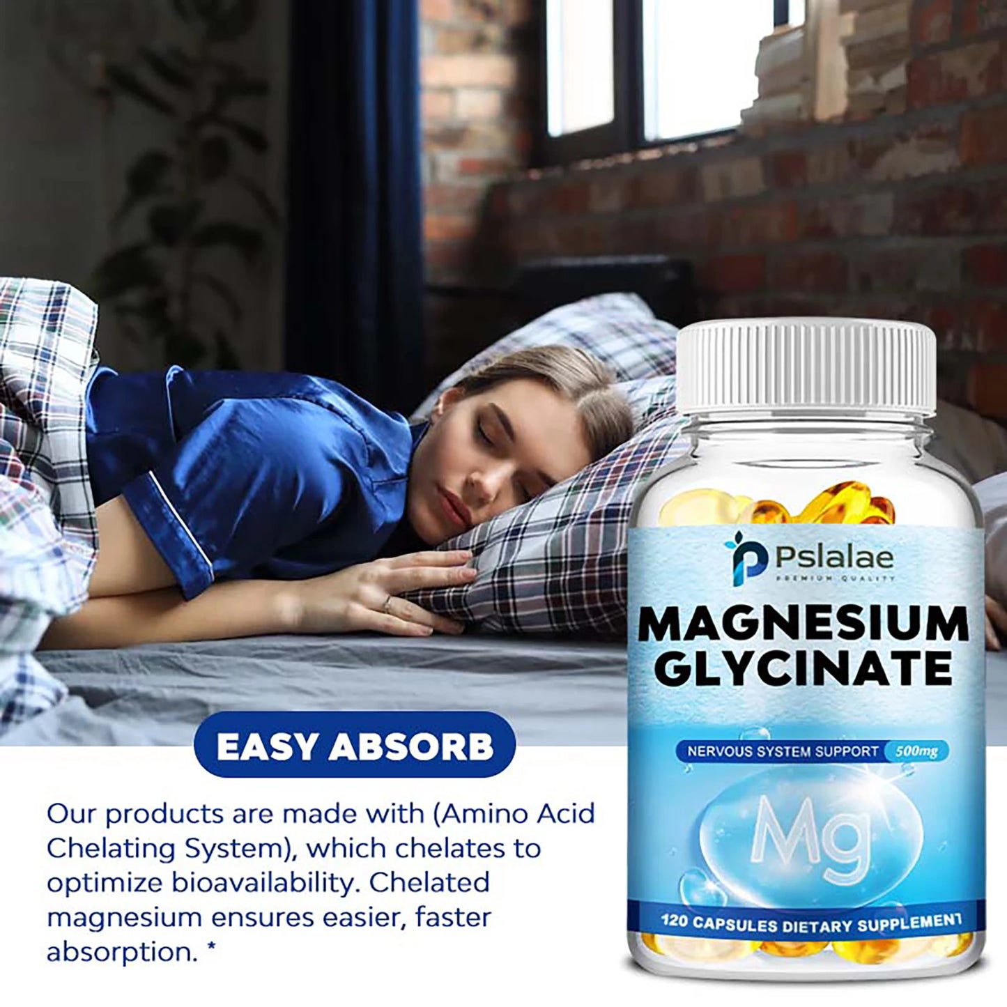 PslalaeCharge Magnesium Glycinate Capsule Supports Muscle