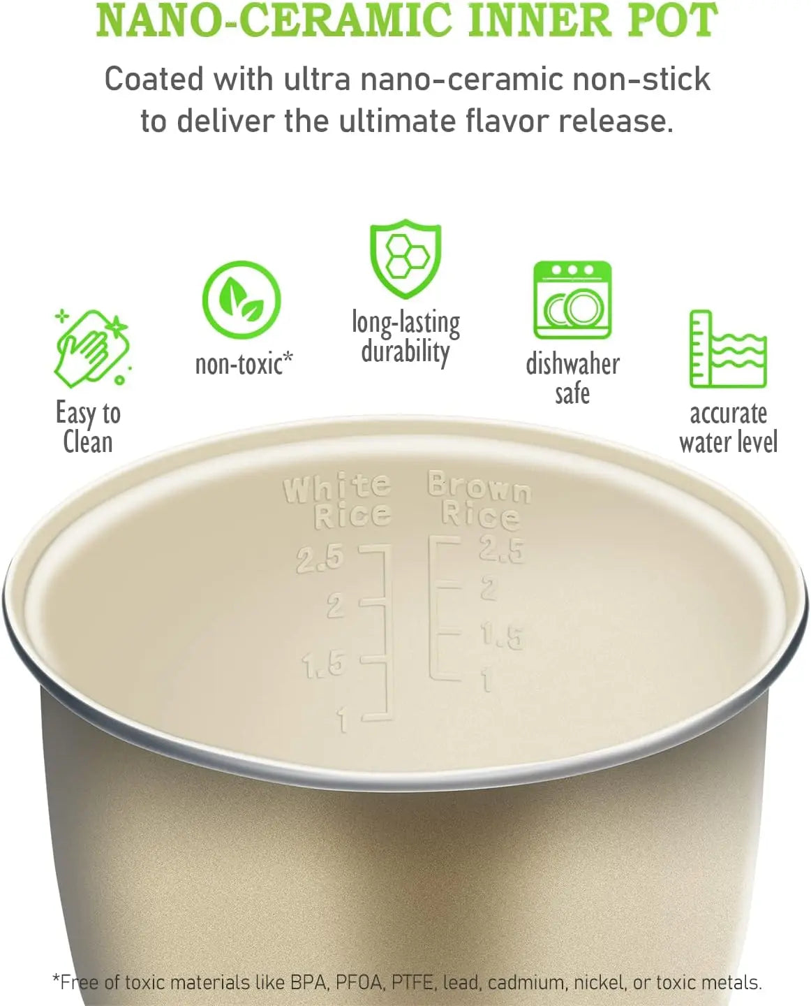 Iosn Mini Rice Cooker Portable Ceramic Coating Travel
