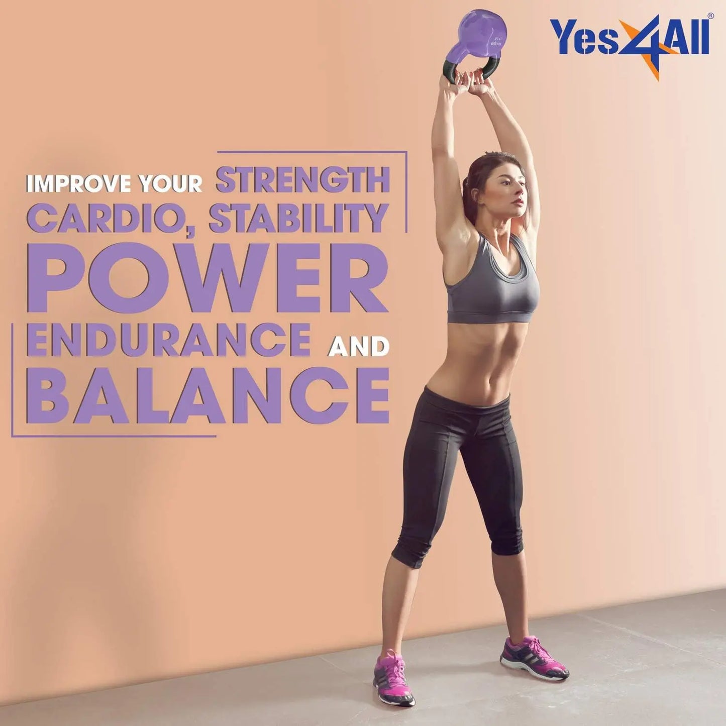 Vinyl Coated Kettlebell Set For Full Body Workout Training
