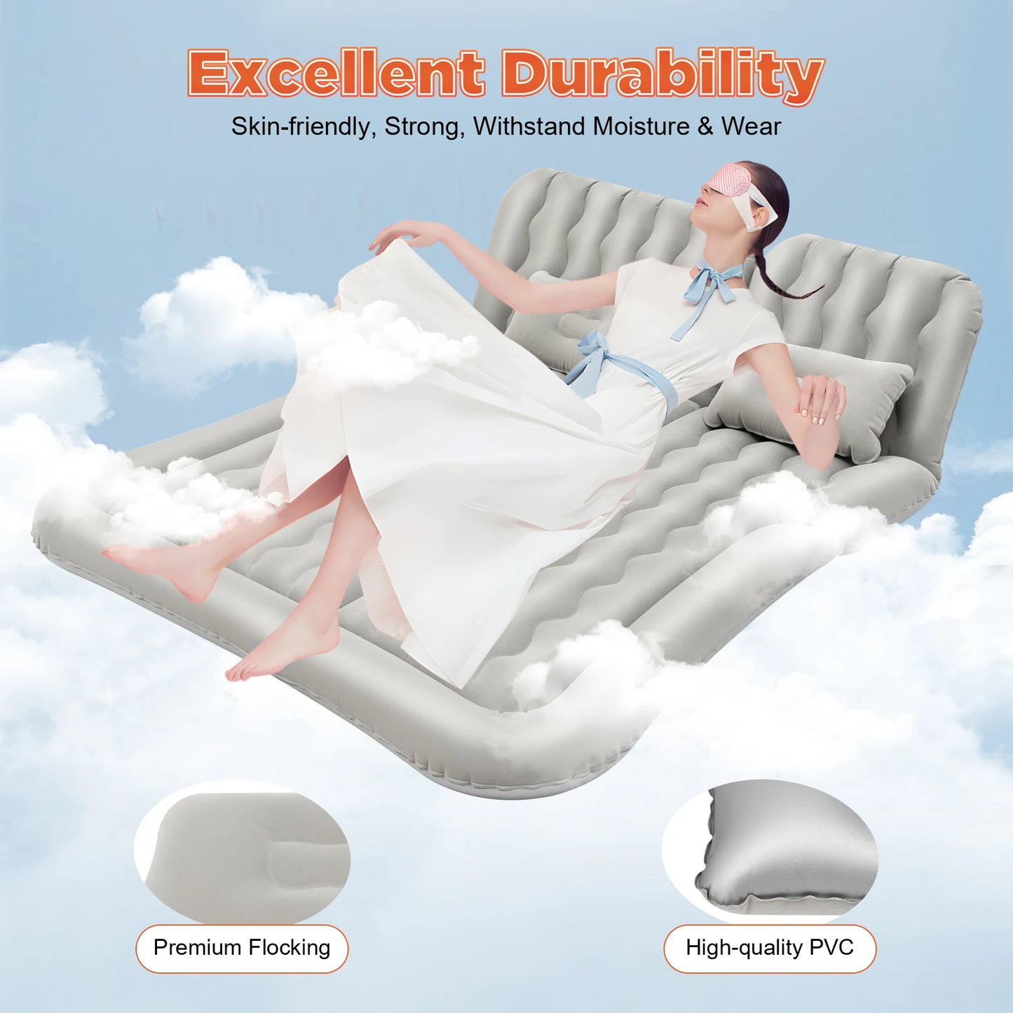 Hign-concerned SUV Air Mattress with Pump for Car Trunk