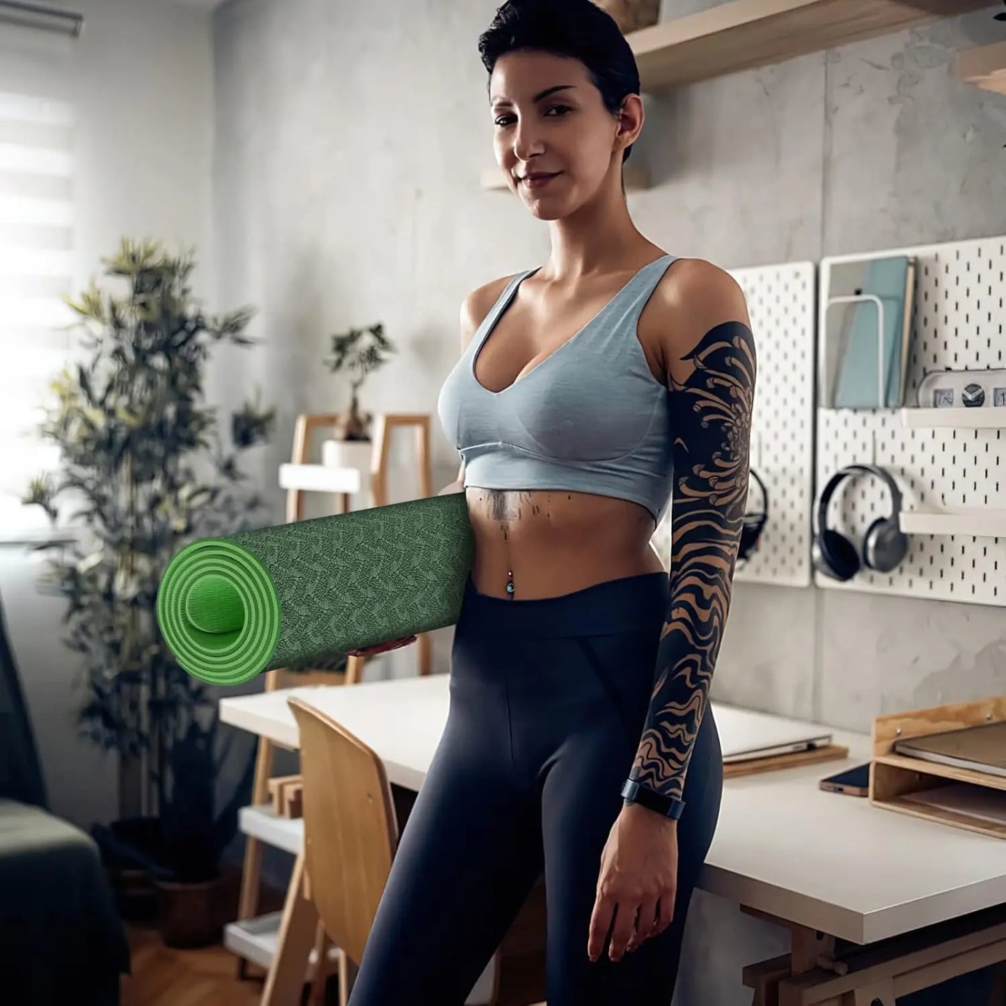 Hign-concerned Yoga Mat Non Slip Extra Thick TPE Eco