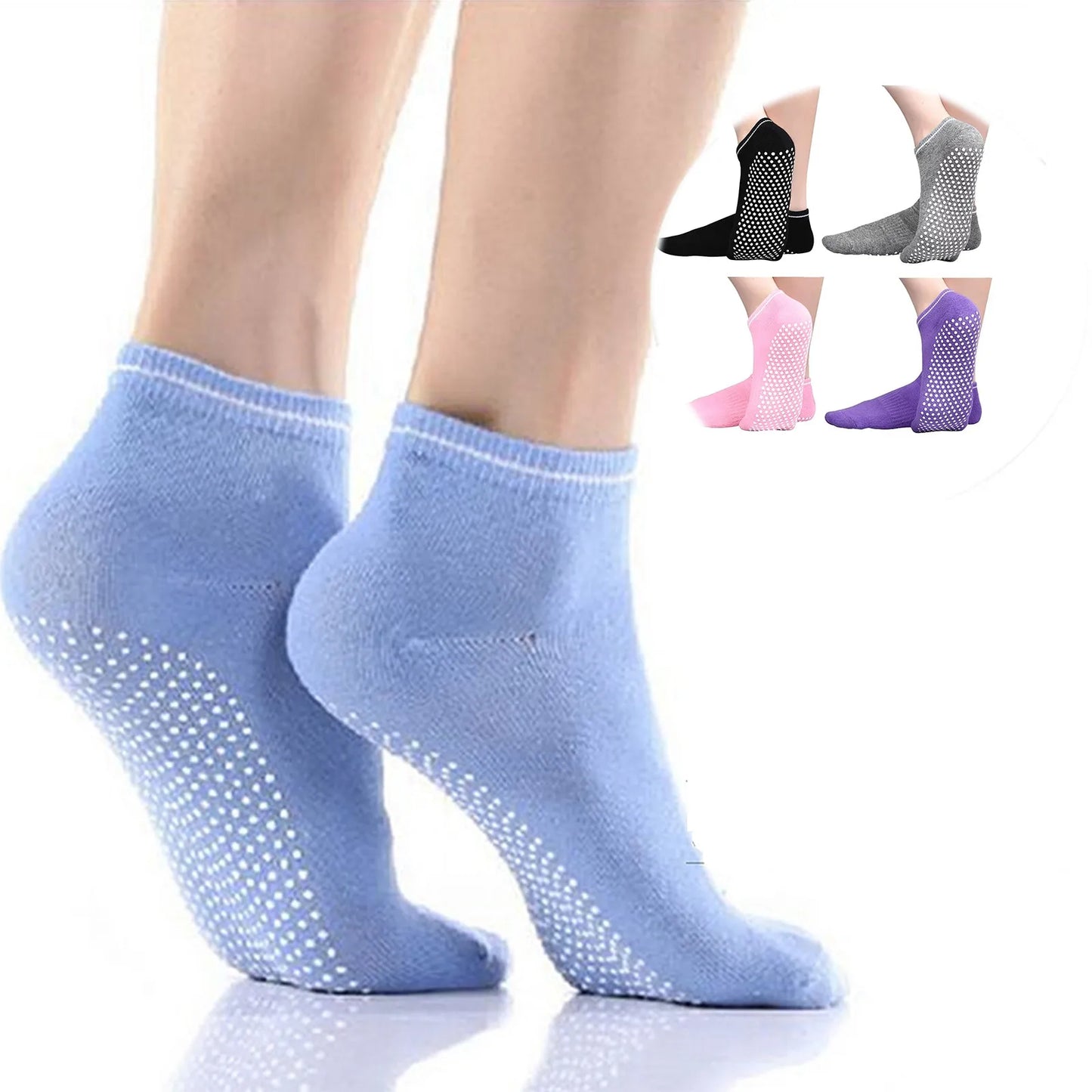 Cactus Slip Socks With Grips For Women Yoga Home Fitness