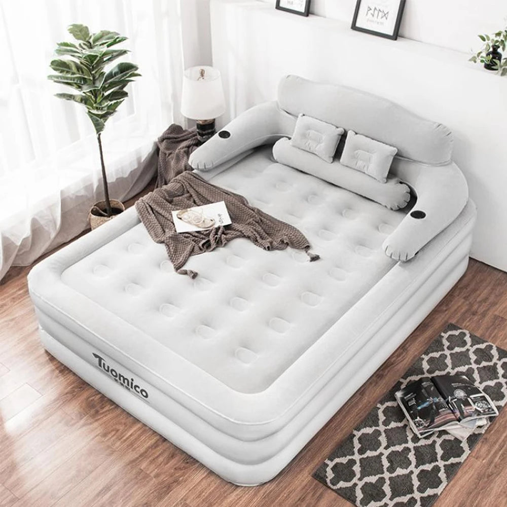 Camping Air Bed With Backrest For Two Persons Outdoor