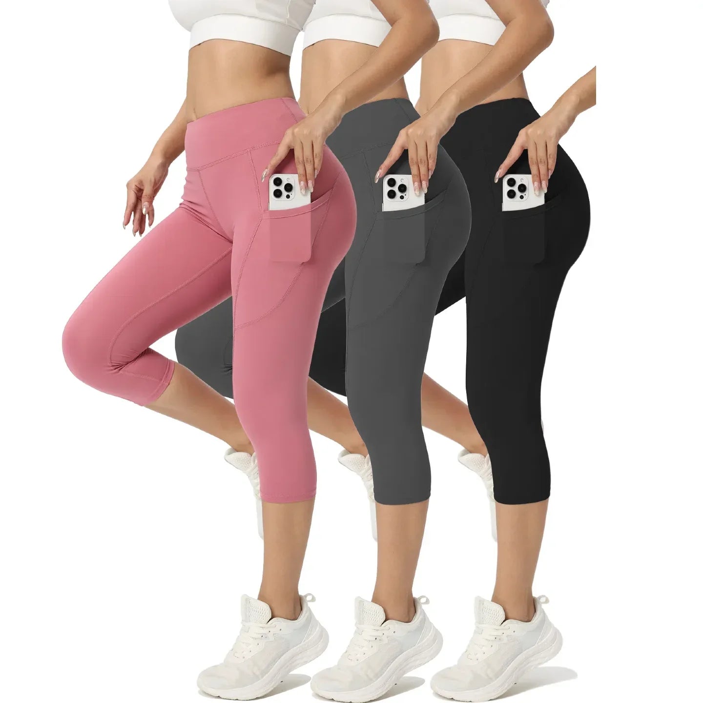 CN Jiangxi Women High Waist Leggings With Phone Pocket