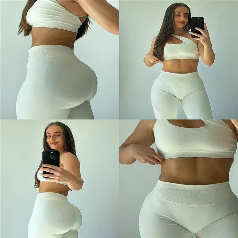 CN Guangdong Women Seamless Yoga Set High Waist Leggings