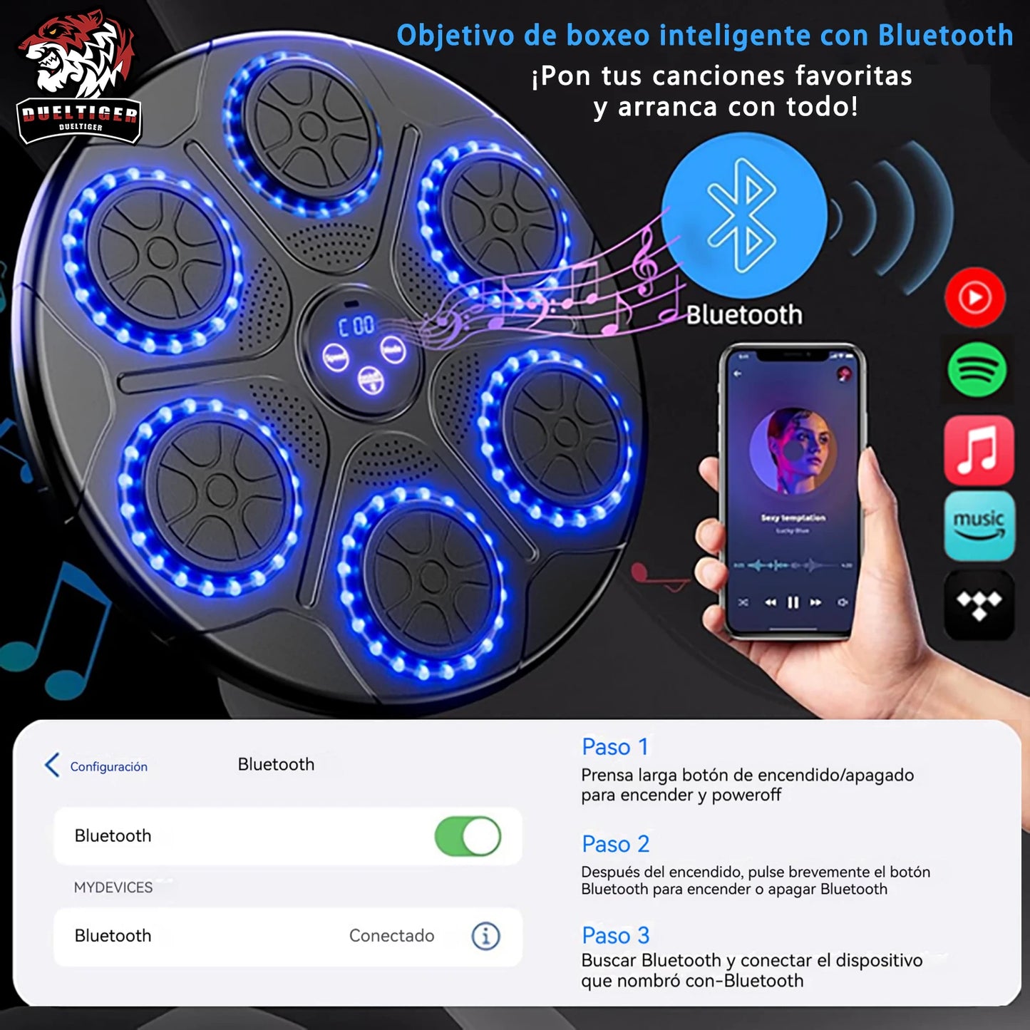 Dueltiger Music Boxing Machine Bluetooth Wallmount Trainer