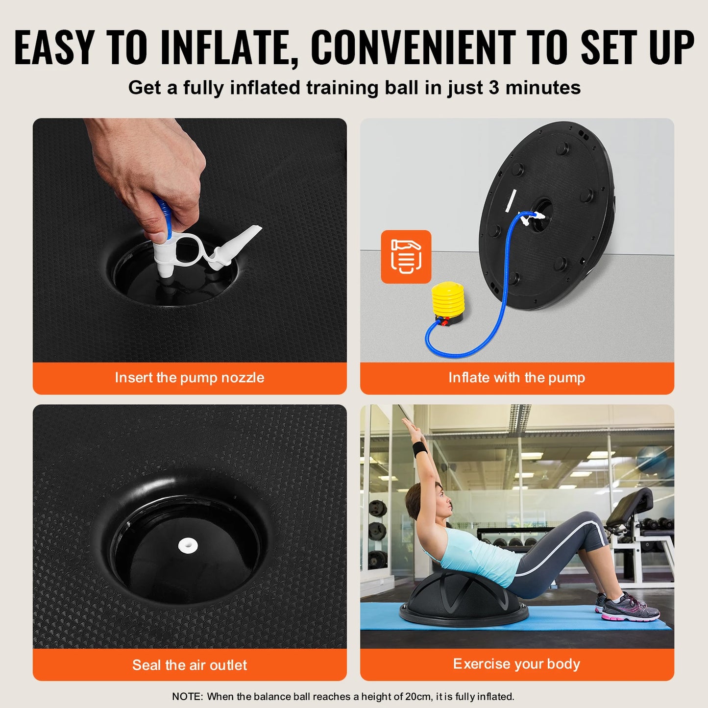 SucceBuy Balance Ball Trainer 660lbs Capacity For Home Gym