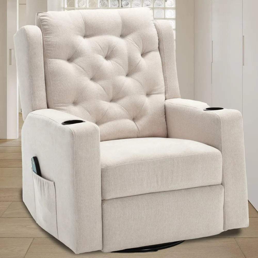 HUANZHUANG Heavy Duty Massage Swivel Rocker Recliner Chair