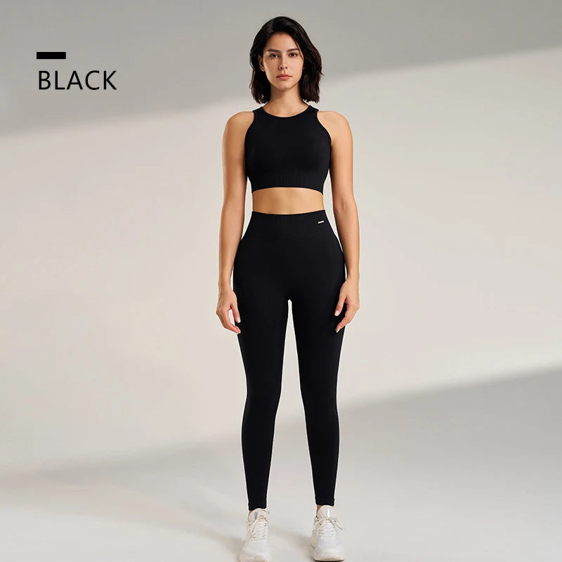 NAQIYAYABEI Yoga Set Women High Waisted Leggings Top