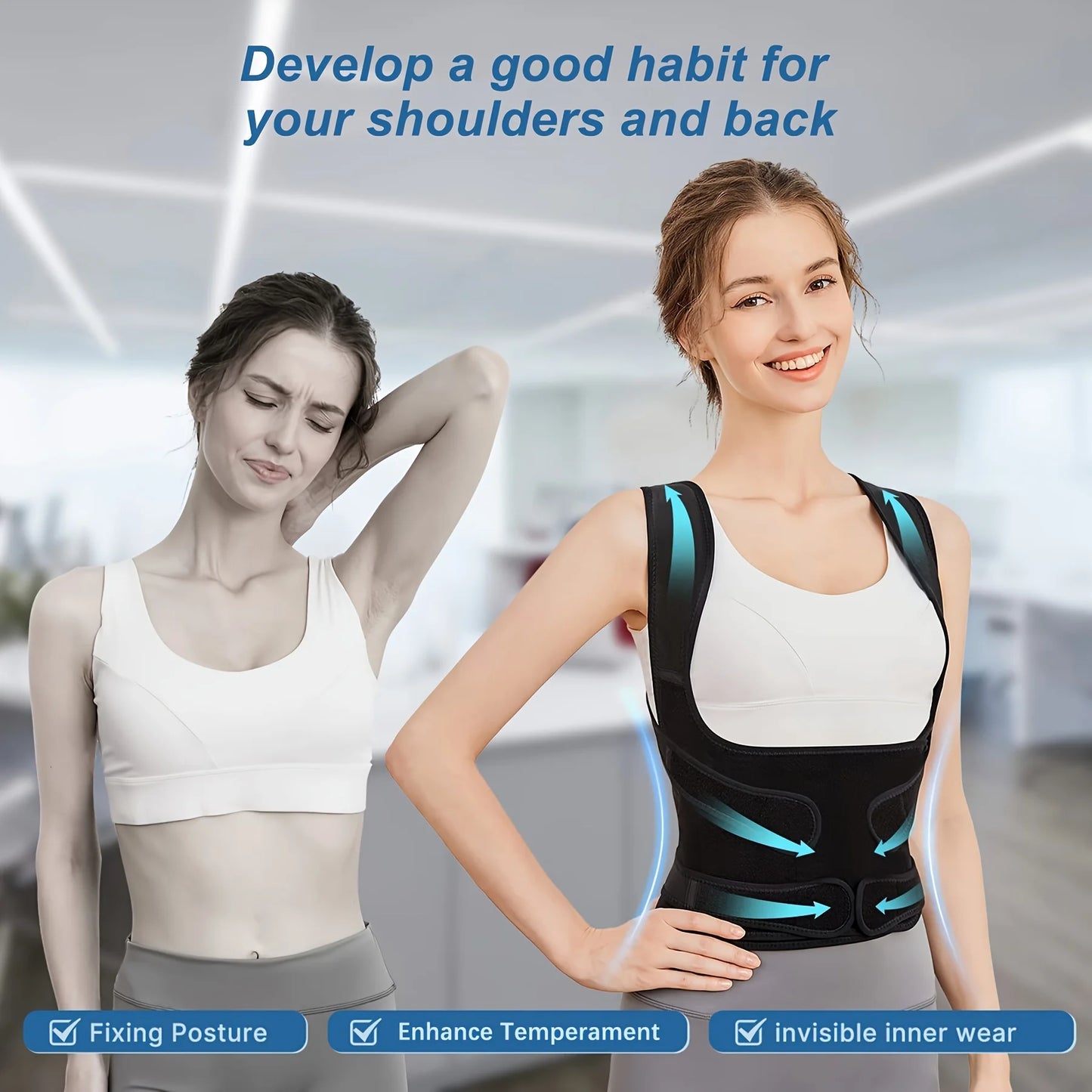 Hign-Concerned Back Brace Posture Corrector For Support