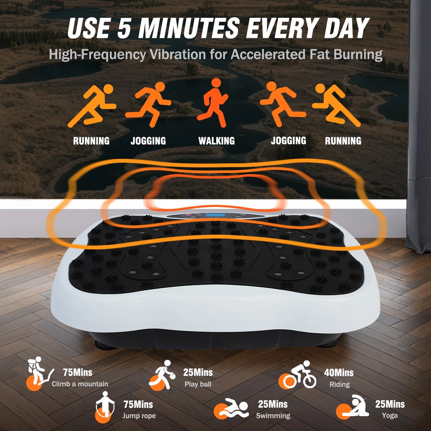 Full Body Vibration Plate Fitness Machine for Home Gym Use