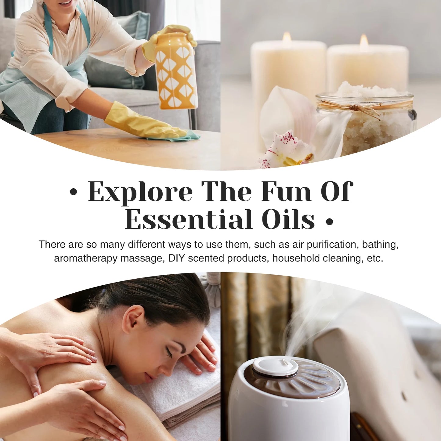 MAYJAMEss Aroma Diffuser Essential Oils Rose Spearmint