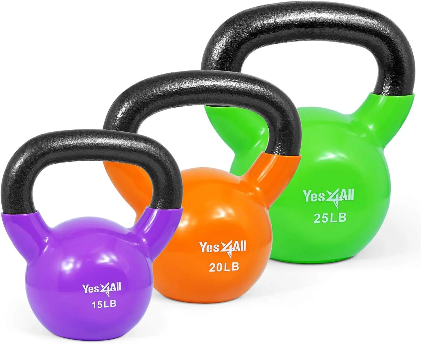 Vinyl Coated Kettlebell Set For Full Body Workout Training
