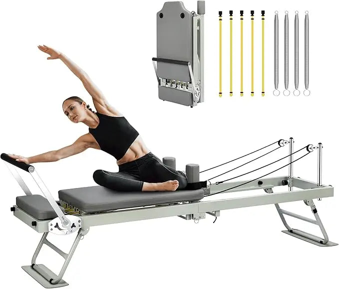 HUANZHUANG Pilates Reformer Foldable Home Workout Machine