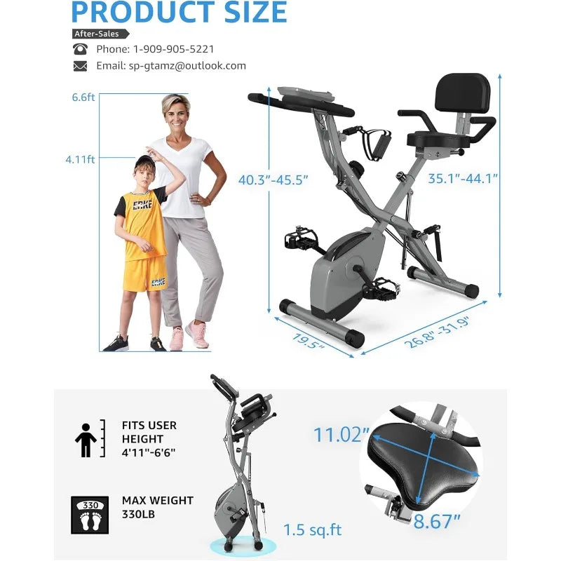 Love And Respect Self Indoor Foldable 5 In 1 Magnetic Bike