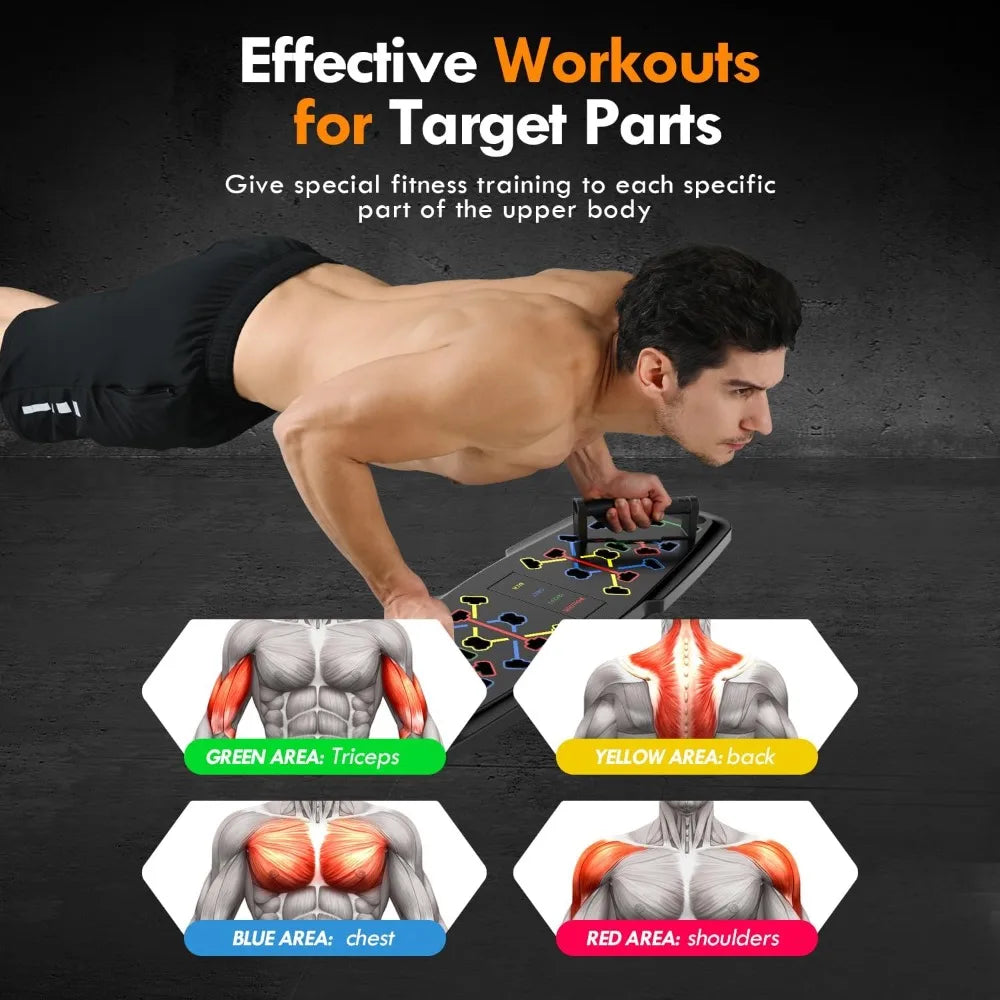 Hign-concerned Push Up Board Home Gym With Resistance Bands