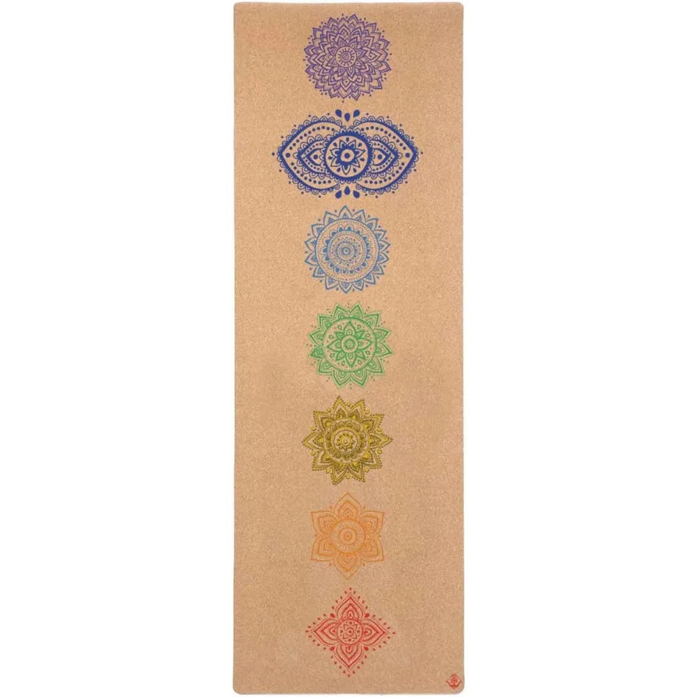 Shakti Warrior Chakra Cork Yoga Mat Premium Non Slip