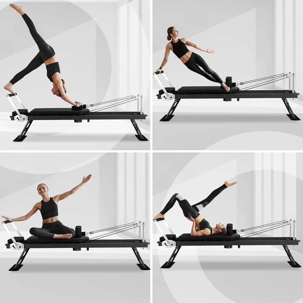 HUANZHUANG Pilates Reformer Foldable Home Workout Machine