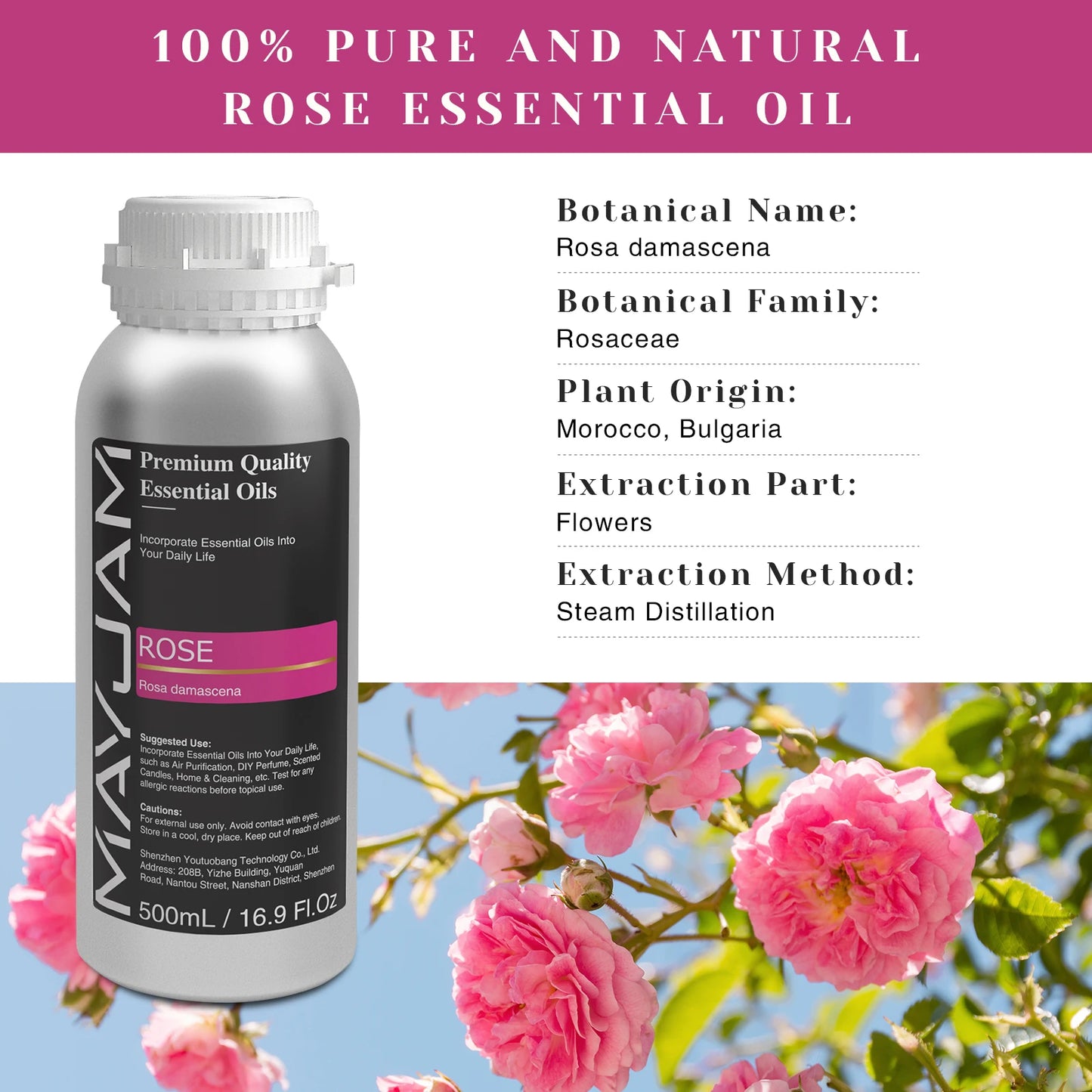 MAYJAMEss Aroma Diffuser Essential Oils Rose Spearmint