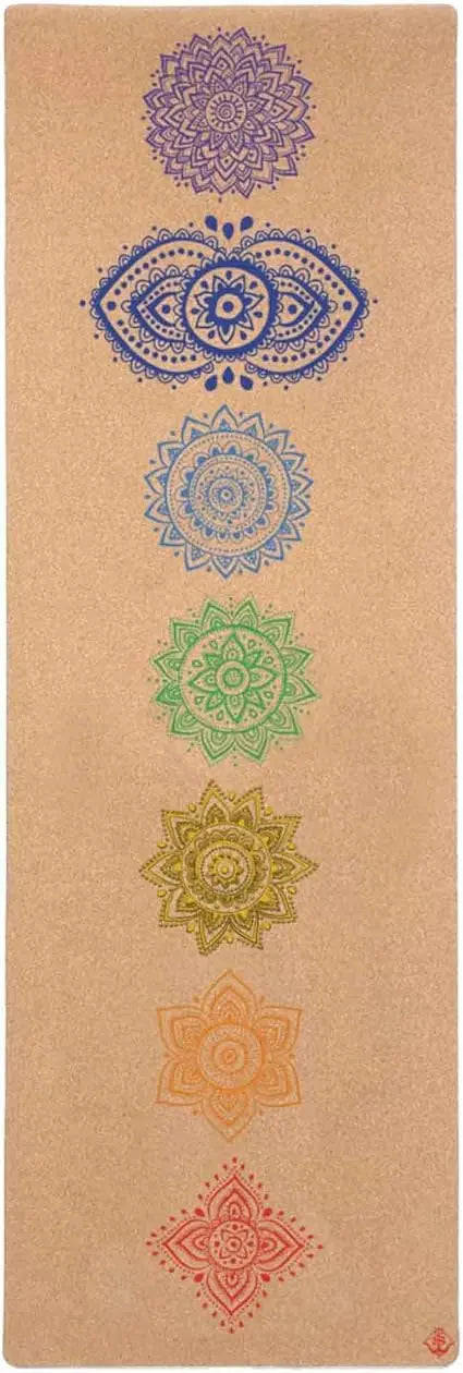 Shakti Warrior Chakra Cork Yoga Mat Premium Non Slip