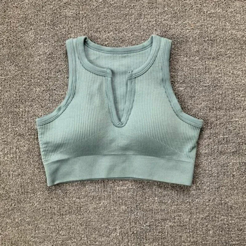 Jiniamour Seamless Yoga Sports Set Women Crop Top Leggings