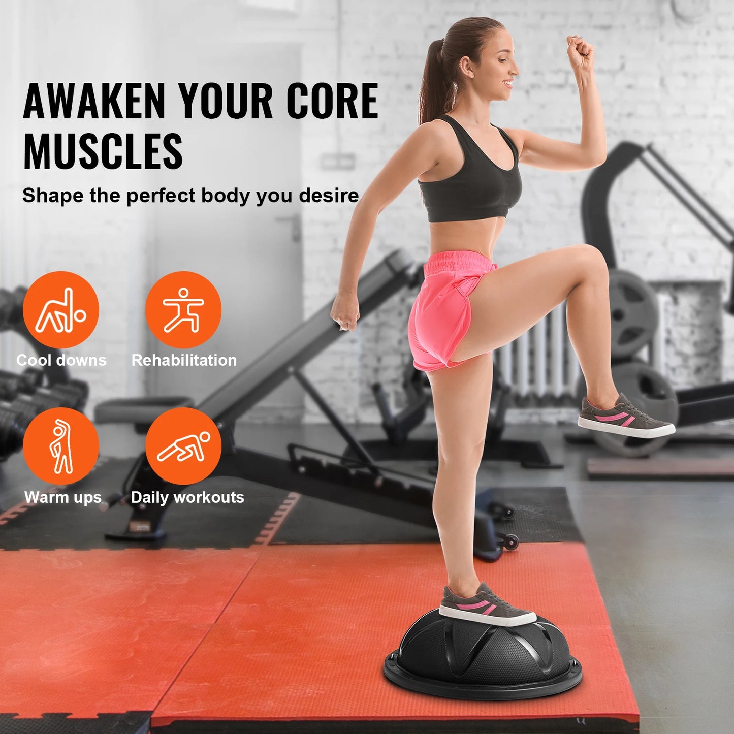 SucceBuy Balance Ball Trainer 660lbs Capacity For Home Gym