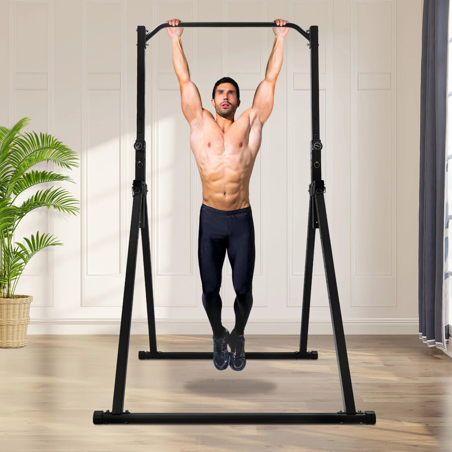 Hign-concerned Adjustable Pull-Up Bar 440lb Freestanding