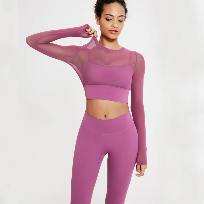 COZOKCN Women Two Piece Fitness Yoga Set Quick Dry