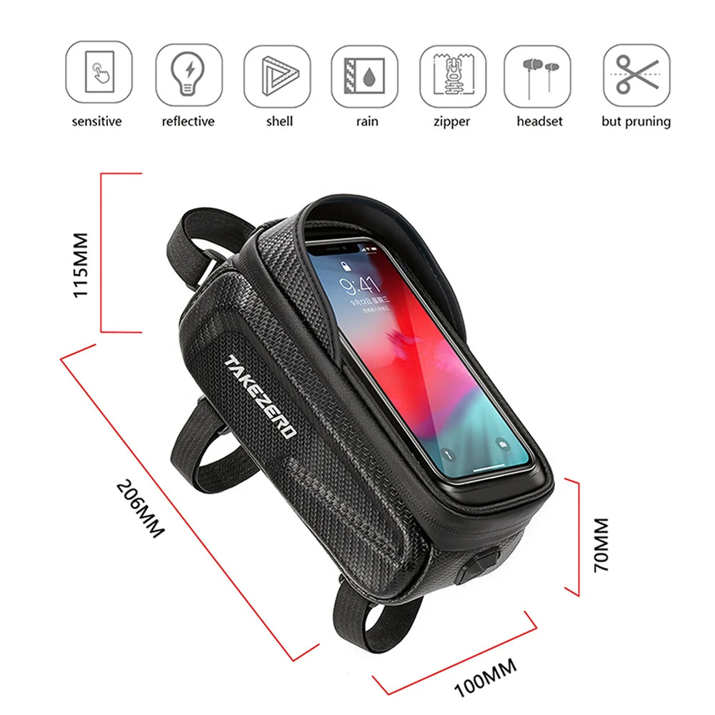 Love Respect Self Bicycle Bag Waterproof Touch Screen Bag