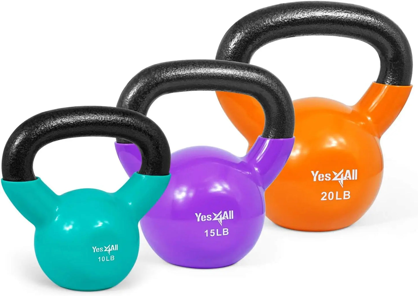 Vinyl Coated Kettlebell Set For Full Body Workout Training