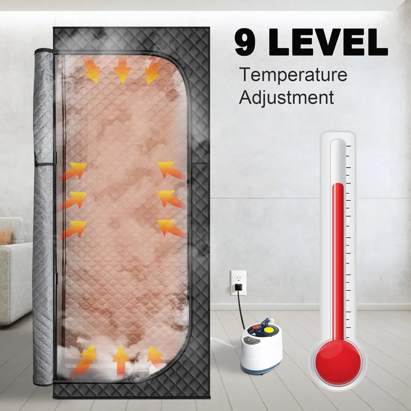 XMSJ Portable Steam Sauna Box For Home Spa Remote Control