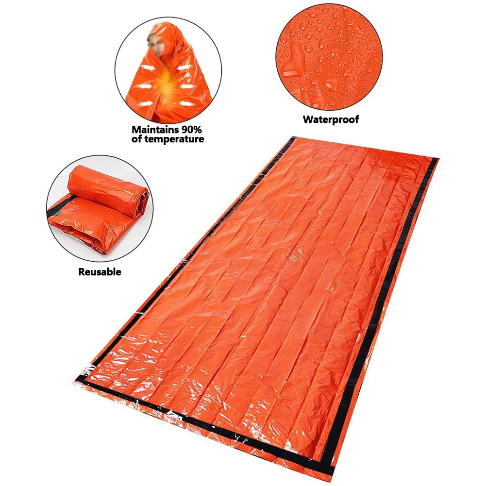 Emergency Survival Sleeping Bag Portable Thermal For Camping
