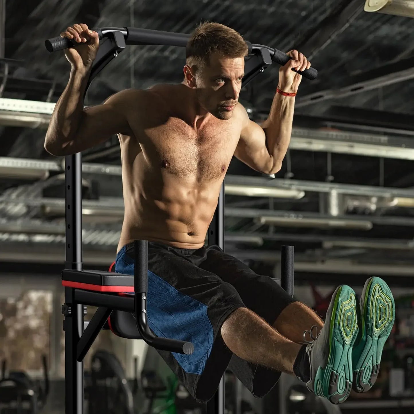 Exerciser Pull Up Bar Power Tower Dip Station Fitness