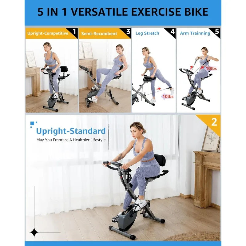 Love And Respect Self Indoor Foldable 5 In 1 Magnetic Bike