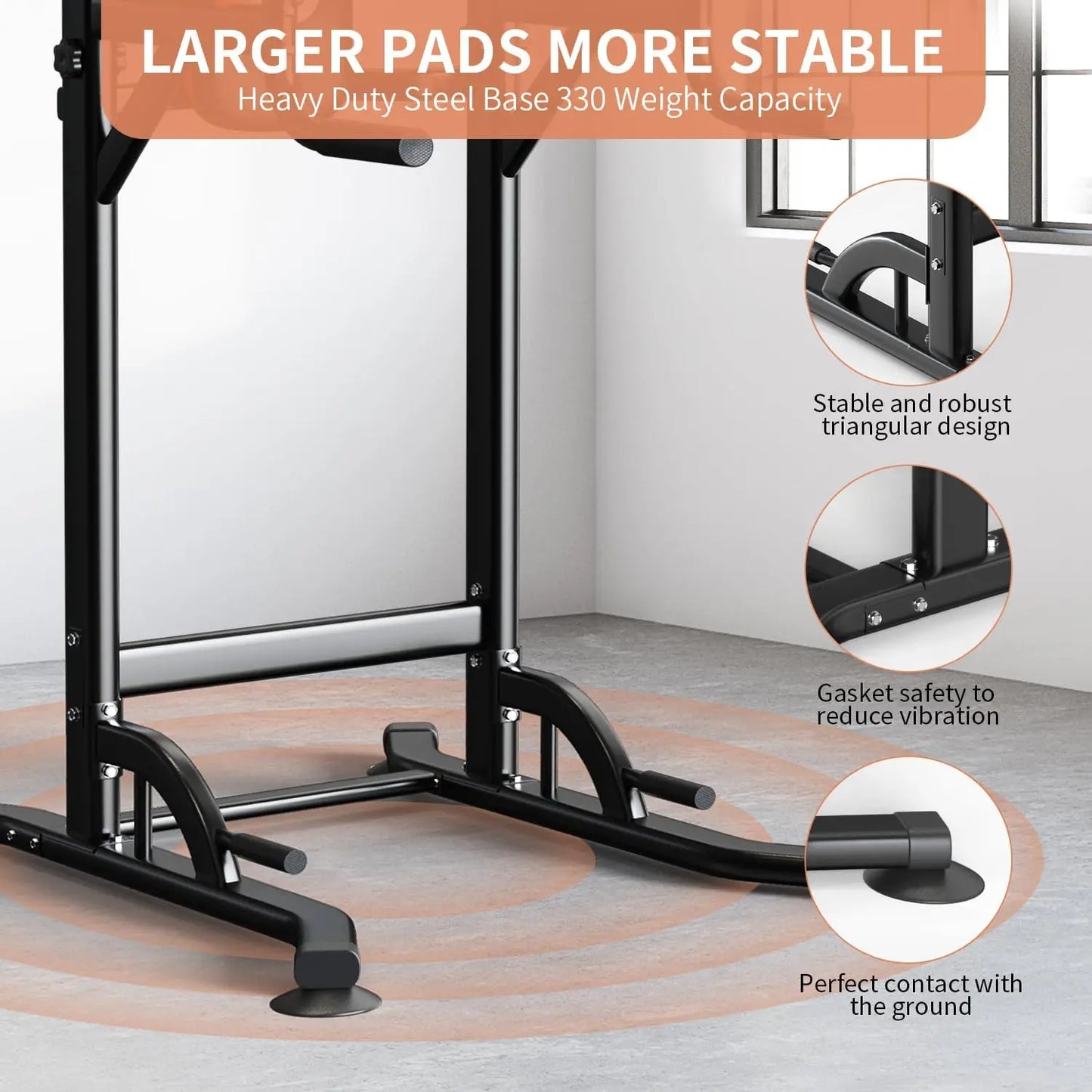 Exerciser Pull Up Bar Power Tower Dip Station Fitness