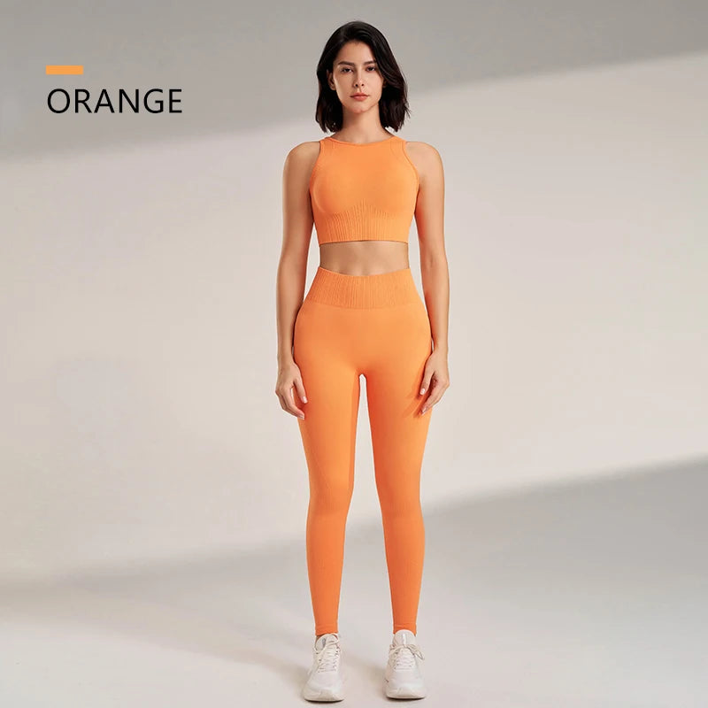 NAQIYAYABEI Yoga Set Women High Waisted Leggings Top