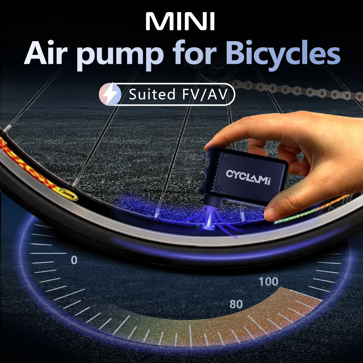 Love And Respect Self CYCLAMI A2 Mini Electric Bike Pump