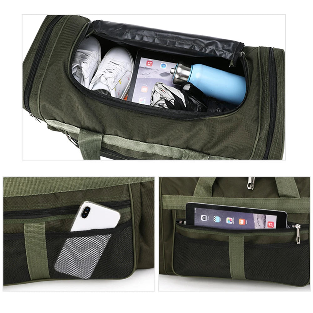 JOCESTYLECN Nylon Travel Duffel Bag Large Capacity Sports