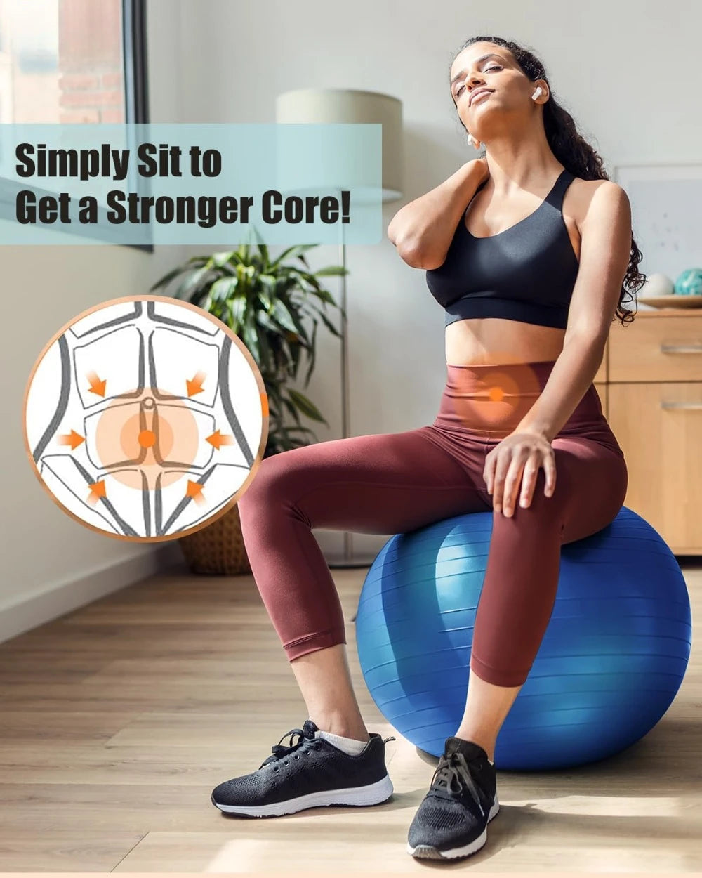 Hign-Concerned Yoga Ball Anti Slip Stability Swiss Ball
