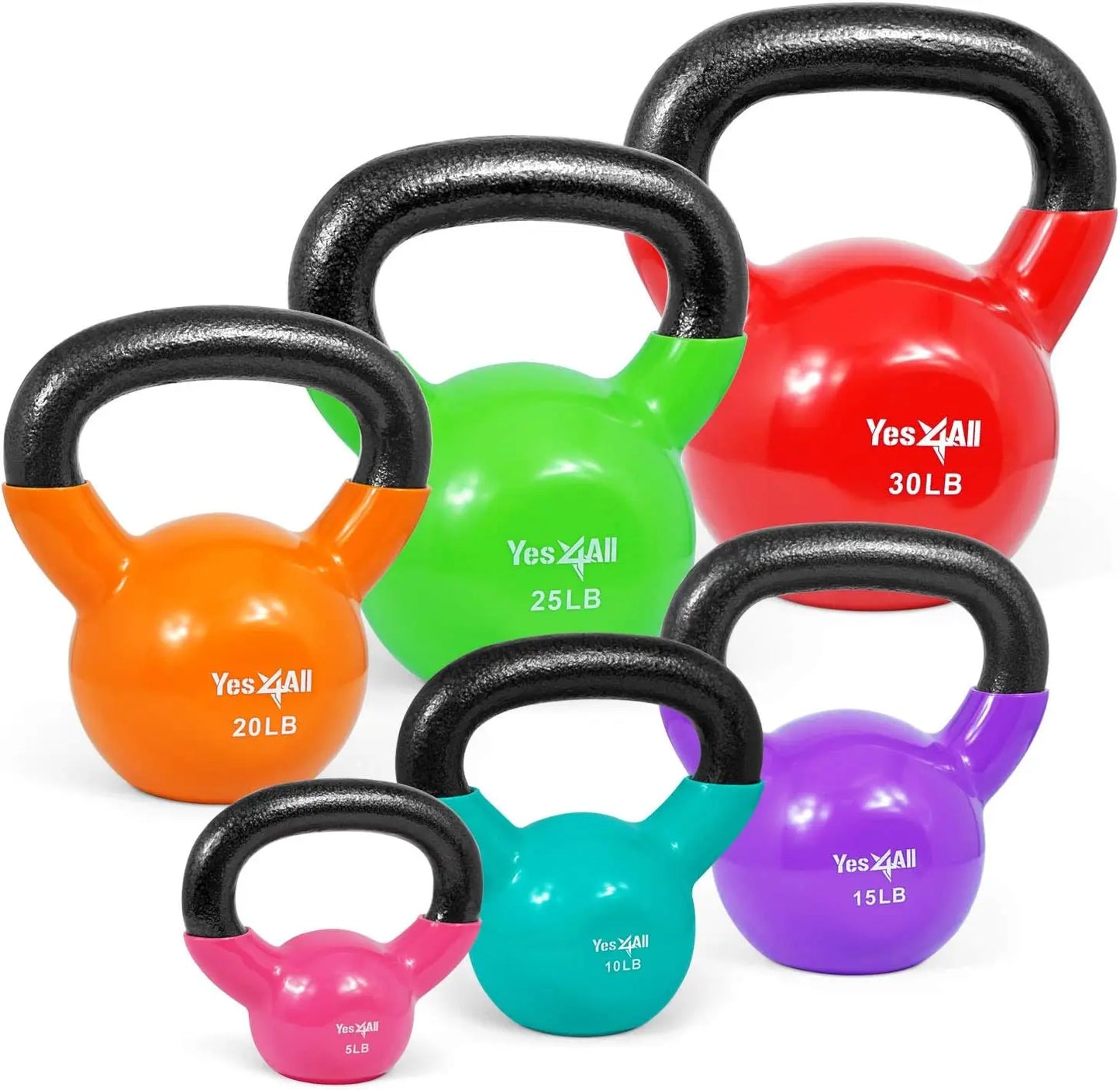 Vinyl Coated Kettlebell Set For Full Body Workout Training