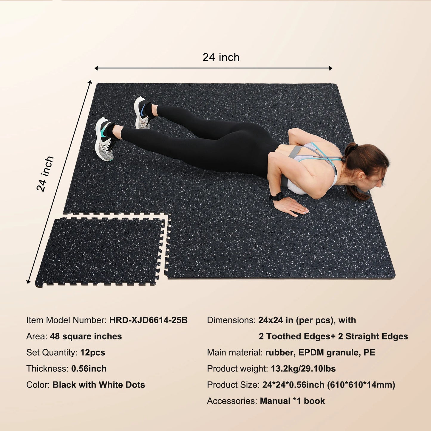 SucceBuy Premium Interlocking Floor Mats for Home Gym