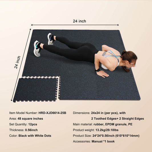 SucceBuy Premium Interlocking Floor Mats for Home Gym