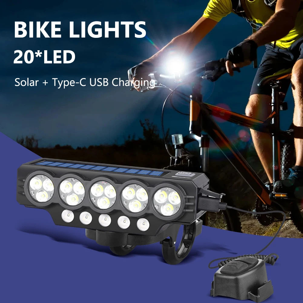 Love And Respect Self Solar Bike Front Lamp 20 LEDs