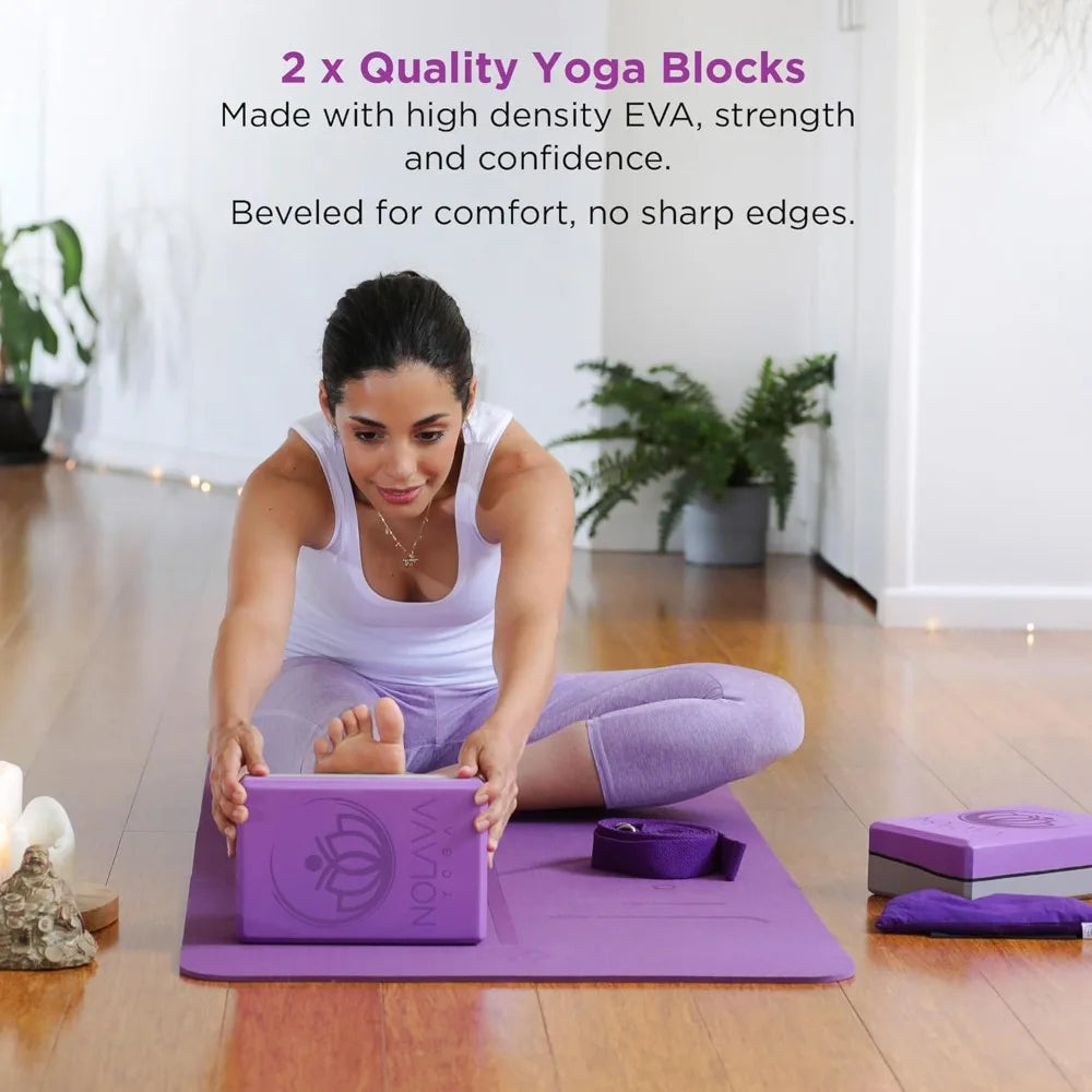 YTYIN 7 Piece Yoga Set Non Slip Eco Friendly YogaMat