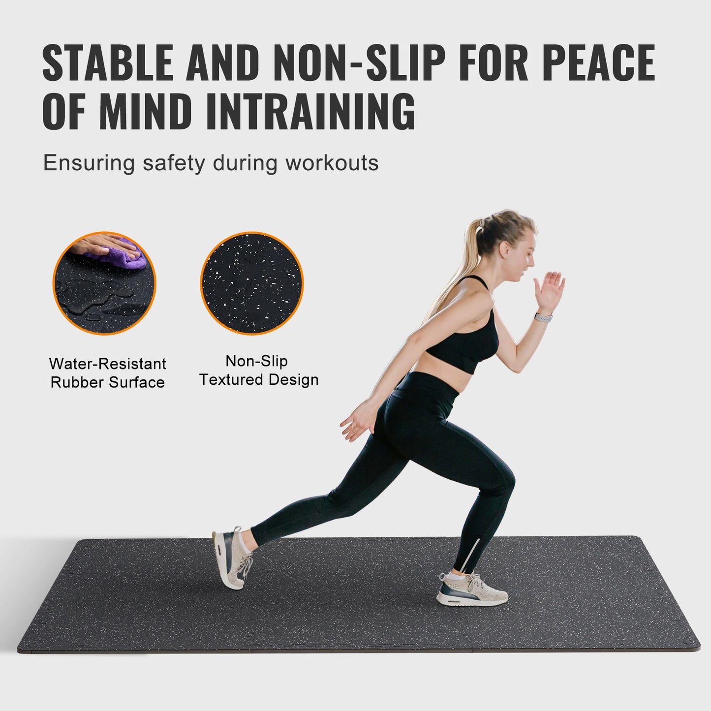 SucceBuy Premium Interlocking Floor Mats for Home Gym