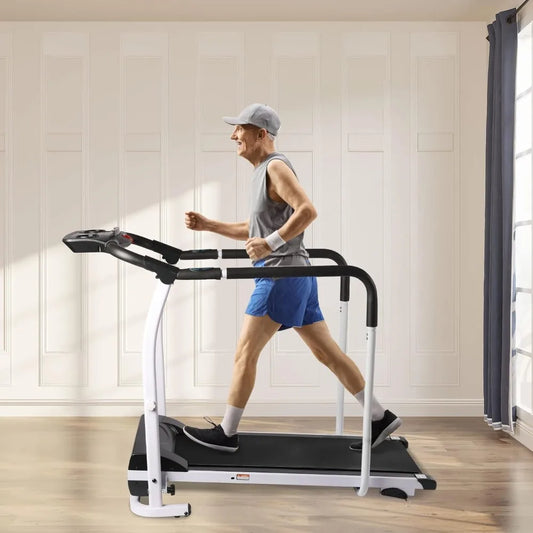 Fold Senior Treadmill With Heart Rate Sensor And Handrails