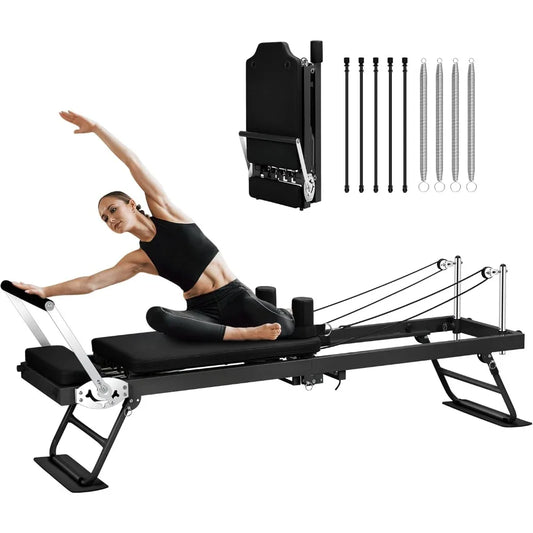 HUANZHUANG Pilates Reformer Foldable Home Workout Machine