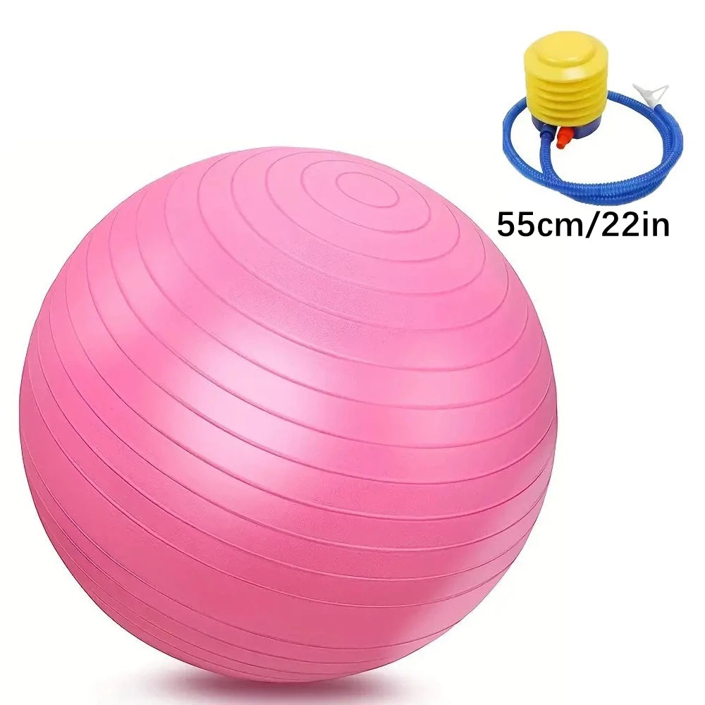 Exercise Ball - Yoga Ball in Multiple Sizes for Workout, Pregnancy, Stability - Anti-Burst Swiss Balance Ball w/Quick Pump