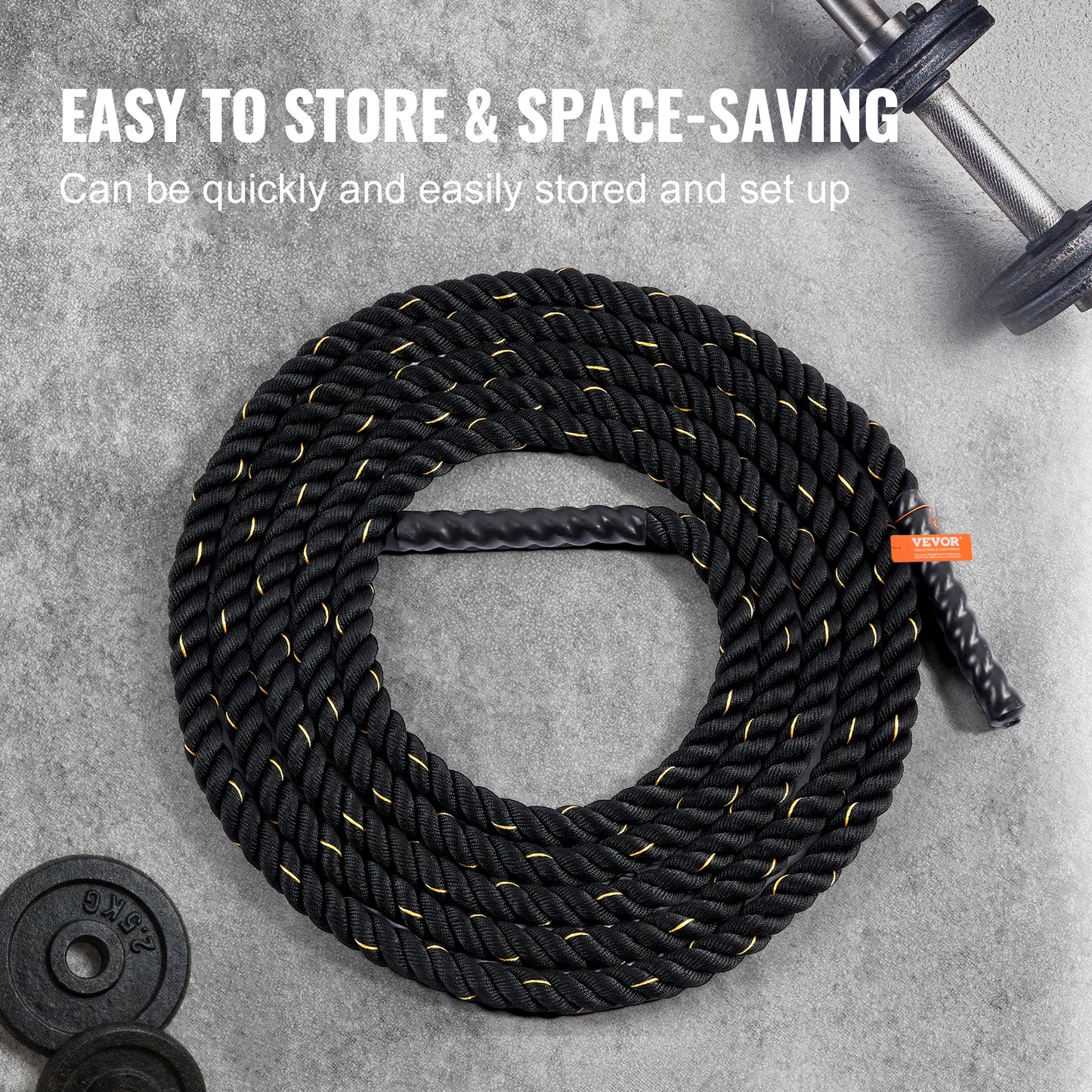 SucceBuy Battle Rope For Home Gym Core Strength Training