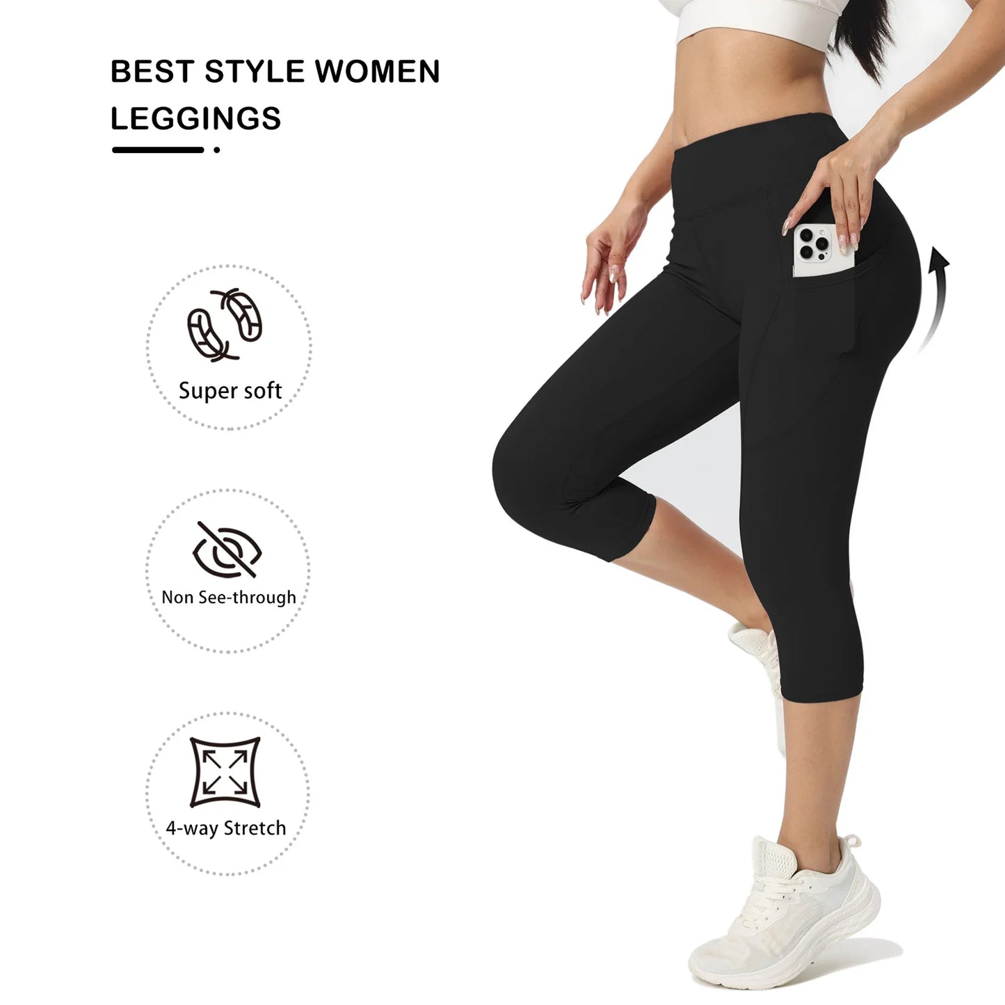 CN Jiangxi Women High Waist Leggings With Phone Pocket